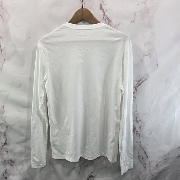 Everlane Shirt Mens Small White Long Sleeve Crew Cotton T Tee Uniform - Picture 5 of 10